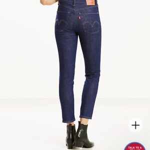 Levis mile high slim cropped jeans